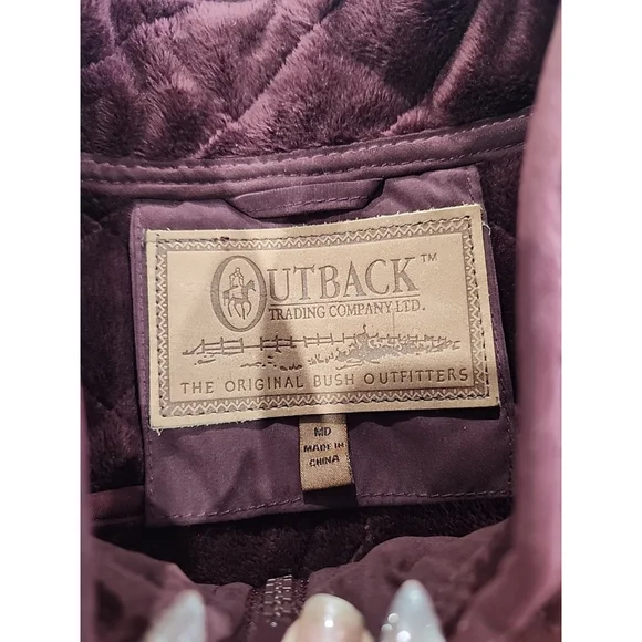 Outback Trading CO. Women's Microsuede Quilted Equestrian Vest,szM,maroon,NWT